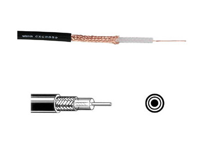 Coax kabel 50 ohm zwart (RG58) marifoon